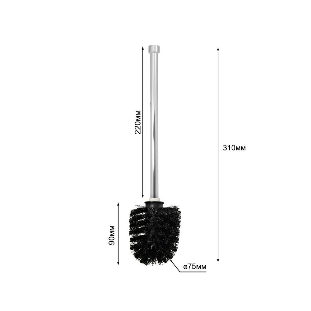 Щетка для ершика пластиковая черная Solinne коллекция Base 2522.028 (6)