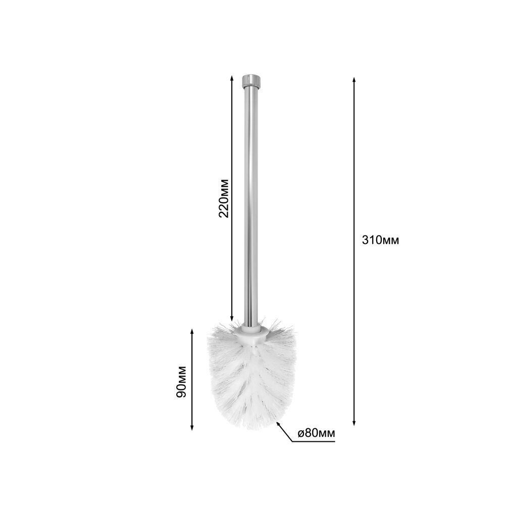 Щетка для ершика пластиковая белая Solinne коллекция Base 2522.025 (5)